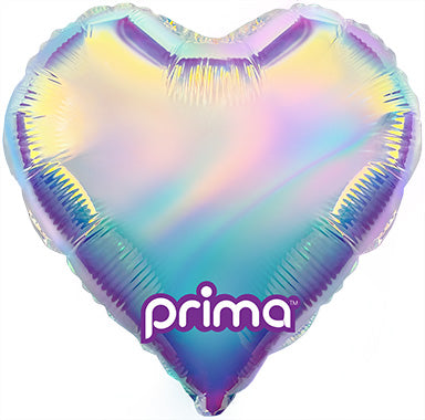 10in Primadescent HEART - Foil Balloon - 6 Pack