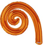 Espiral Kurly de 14.0 in, color naranja, paquete de 10