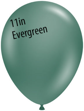 Globos TufTex redondos EVERGREEN de 11 pulgadas, bolsa de 100