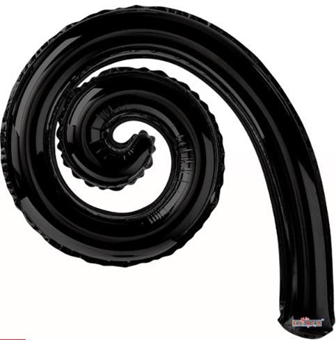 Espiral Kurly NEGRO de 14 pulgadas, paquete de 10