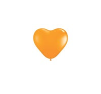 Bolsa Qualatex Heart NARANJA de 6 pulgadas de 100