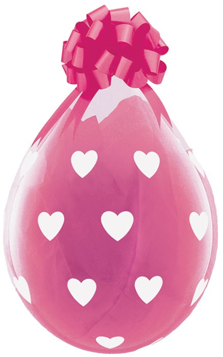 Globo de relleno Qualatex Big Hearts DIAMOND CLEAR de 18 pulgadas, bolsa de 25