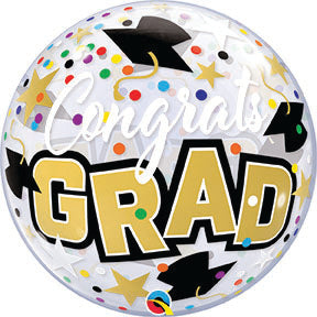 Paquete BUBBLES Felicidades Grad Stars & Dots de 22 pulgadas