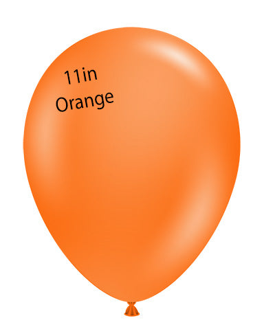 Globos TufTex redondos NARANJA de 11 pulgadas, bolsa de 100