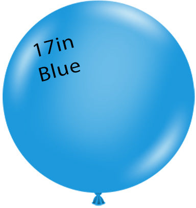 Globos TufTex redondos AZUL de 17 pulgadas, bolsa de 50