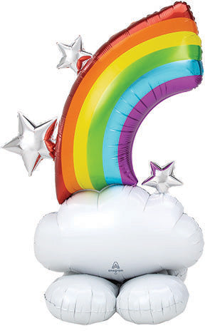 Paquete de globos múltiples AirLoonz Rainbow Foil de 52 pulgadas