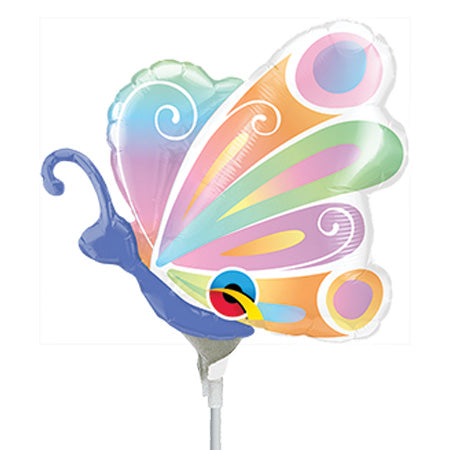 Mini hermosa mariposa de 14 pulgadas, globo de aluminio con forma mini, paquete de 10