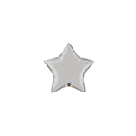 Lámina Star Qualatex de 4 pulgadas, color plateado, paquete de 25