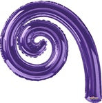 Espiral Kurly de 14 pulgadas PÚRPURA, paquete de 10