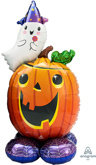 Paquete de calabaza y fantasma AirLoonz de 56 pulgadas - Globo múltiple de aluminio