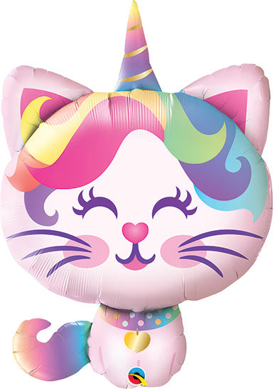 Paquete de globos de aluminio mítico Caticorn de 38 pulgadas