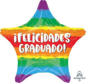 Acuarela Felicidades Graduado de 18 pulgadas