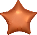 Globo de aluminio satinado de 19 pulgadas con forma de estrella NARANJA/ÁMBAR (IRPKG), paquete de 5