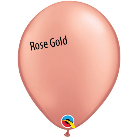 Globos de látex Qualatex ORO ROSA de 11 pulgadas, bolsa de 100