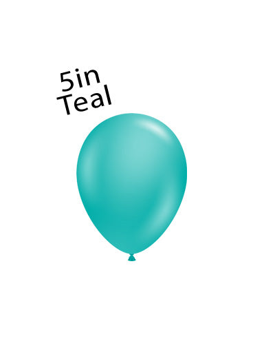 Globos TufTex redondos TEAL de 5 pulgadas, bolsa de 50