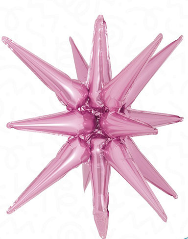 Starburst ROSA CLARO de 22 pulgadas - Globo de aluminio - IRP - Un punto de inflación