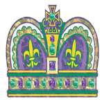 14in Mardi Gras Prismatic CROWN Cutout