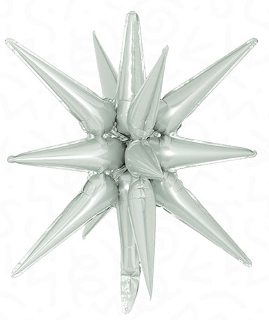 22 inch SILVER Starburst Foil Multi-Balloon