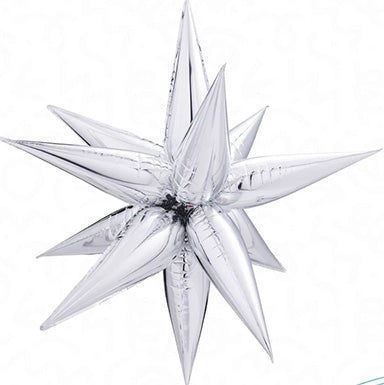 40 inch SILVER Starburst Foil Multi-Balloon