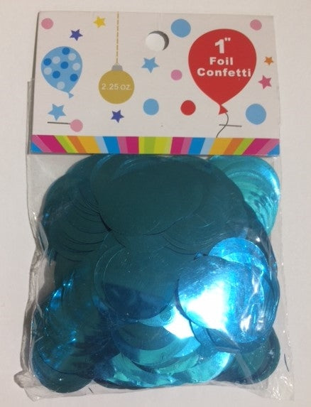 1 inch Metallic LIGHT BLUE Foil Confetti