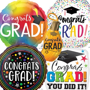 28 inch Graduate Assortment Foil Balloon