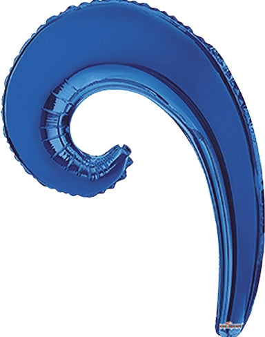 36 inch Kurly Wave BLUE foil balloon