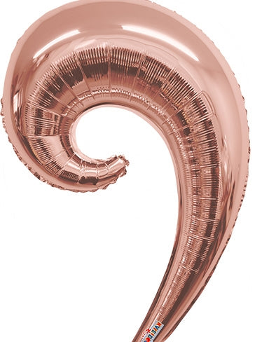 36 inch Kurly Wave Rose GOLD foil balloon