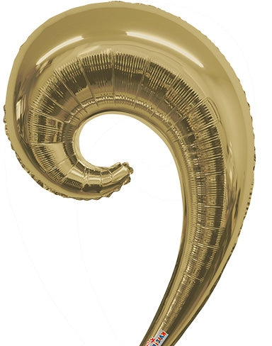 36 inch Kurly Wave WHITE GOLD foil balloon