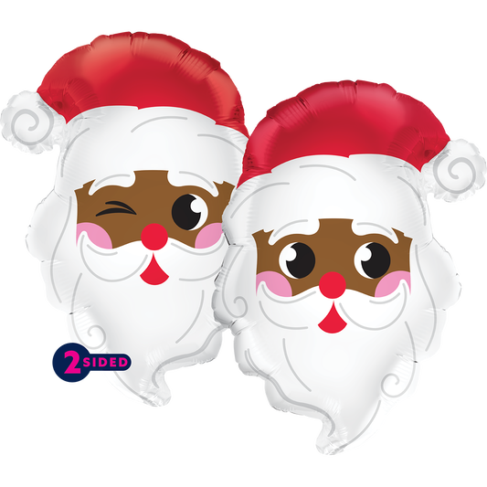 22" Dark Skin Santa Head Special Shape