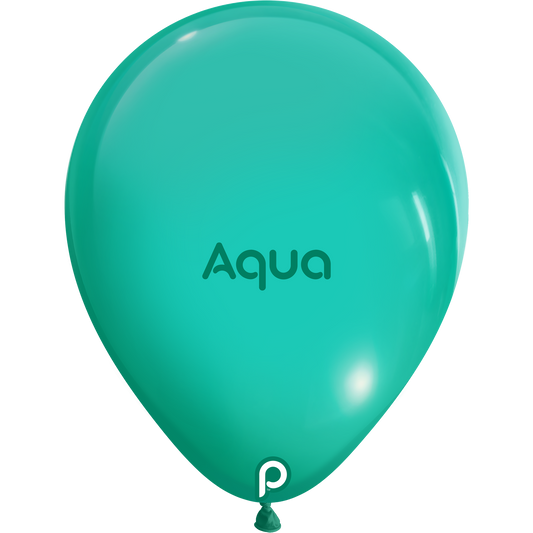 11in AQUA Round Prima Latex Balloons - Bag of 100