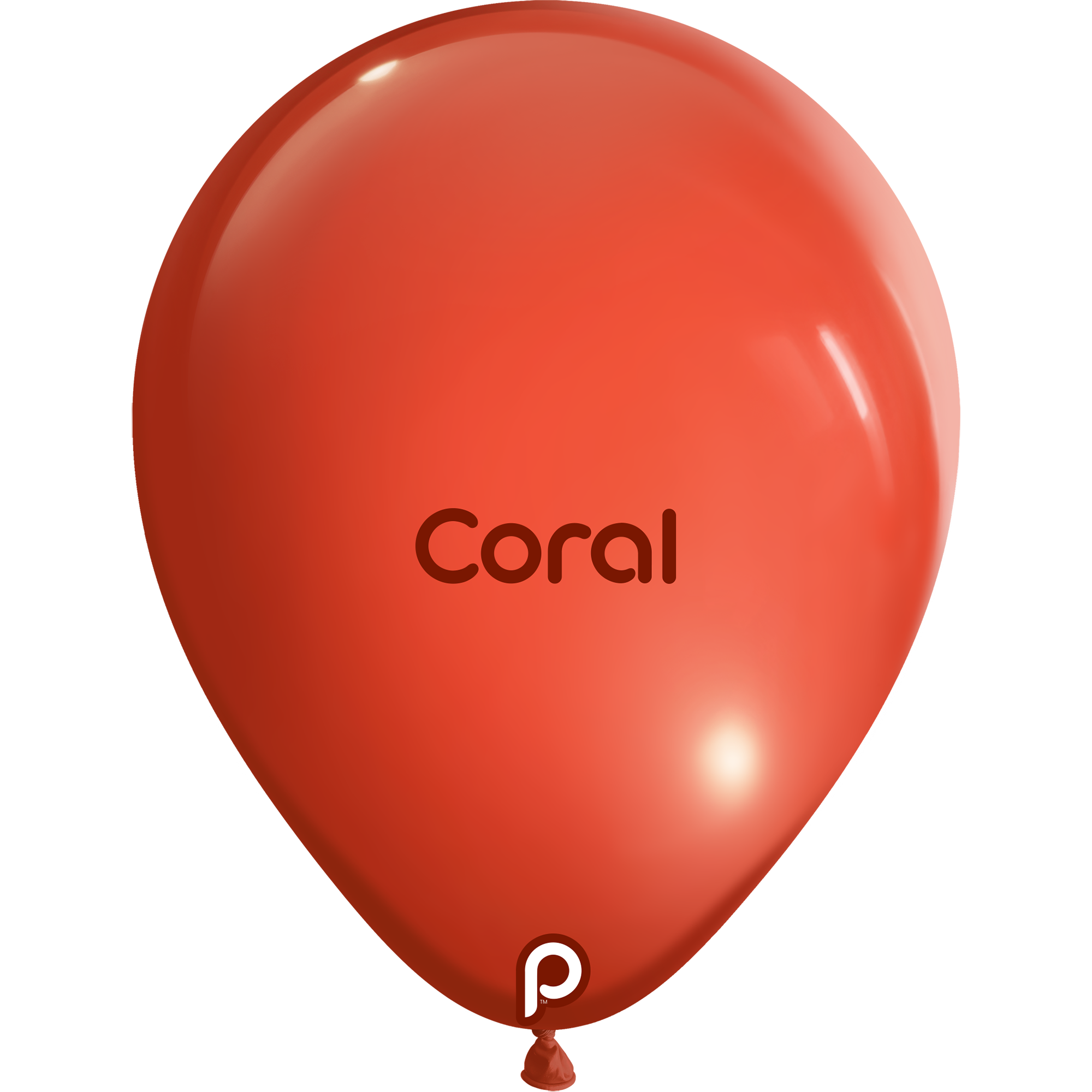 18in CORAL Round Prima Latex Balloons - Bag of 25