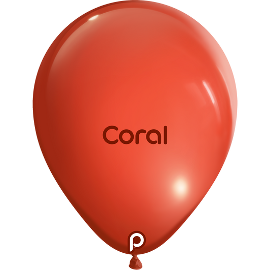 18in CORAL Round Prima Latex Balloons - Bag of 25