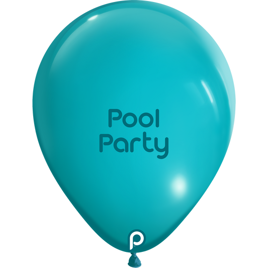 5in POOL PARTY Round Prima Latex Balloons - Bag of 100