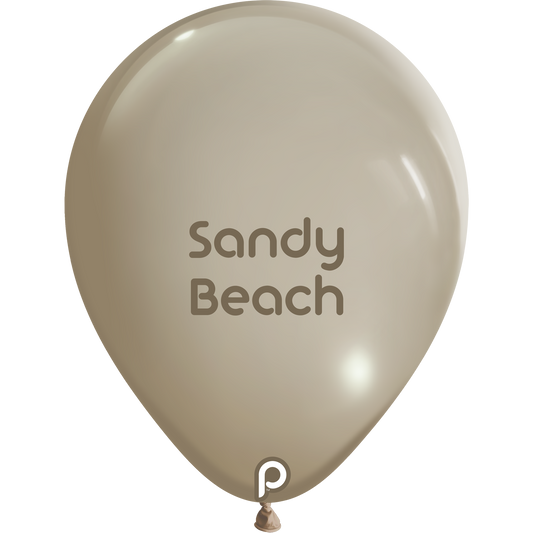 5in SANDY BEACH Round Prima Latex Balloons - Bag of 100