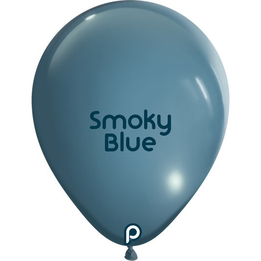 5in SMOKY BLUE Round Prima Latex Balloons - Bag of 100