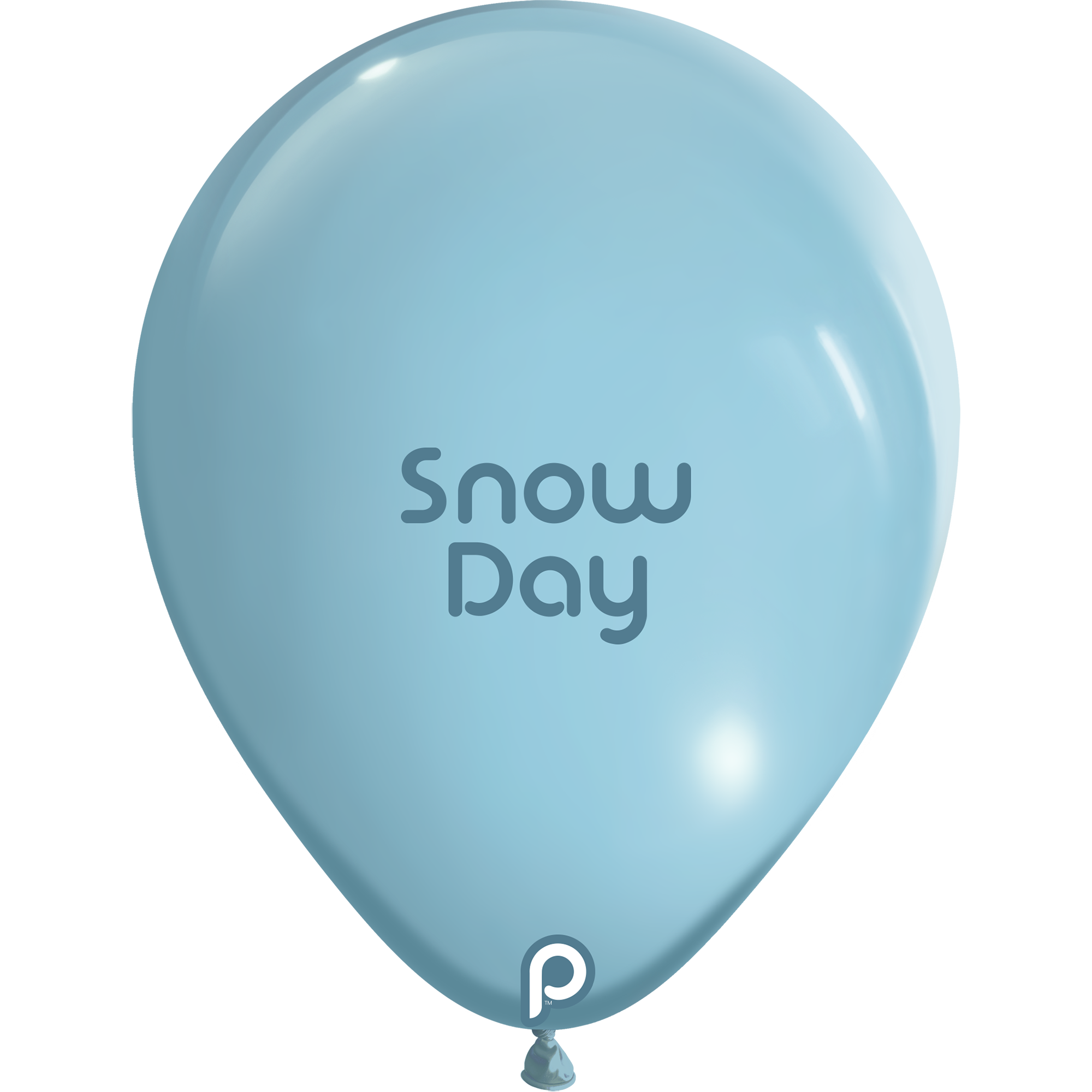 Globos de látex PRIMA redondos SNOW DAY de 5 pulgadas, bolsa de 100