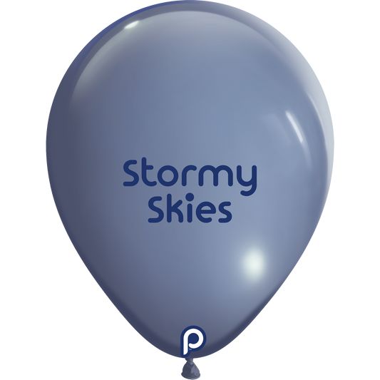 5in STORMY SKIES Round Prima Latex Balloons - Bag of 100