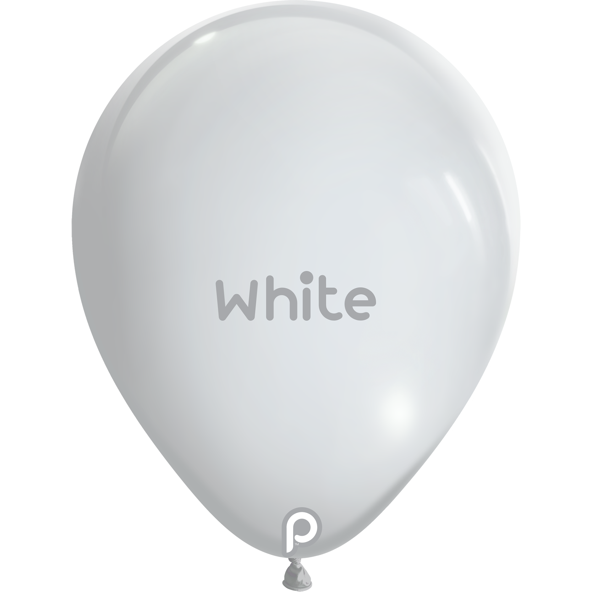 18in WHITE Round Prima Latex Balloons - Bag of 25