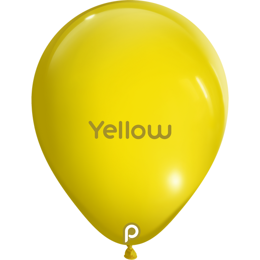 5in YELLOW Round Prima Latex Balloons - Bag of 100