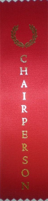 2in x 8in RED CHAIRPERSON Ribbon