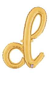 Script Letter d Gold