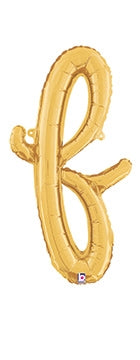 Script Letter f Gold