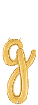 Script Letter g Gold