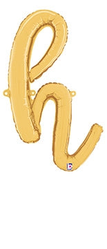 Script Letter h Gold