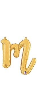 Script Letter m Gold