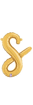 Script Letter s Gold