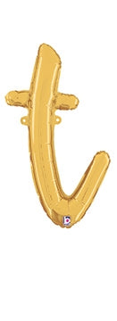 Script Letter t Gold