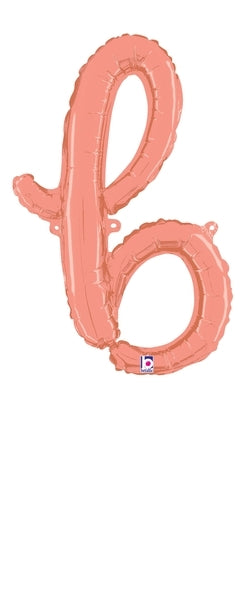 Script Letter A Rose Gold