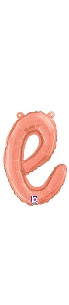 Script Letter E Rose Gold