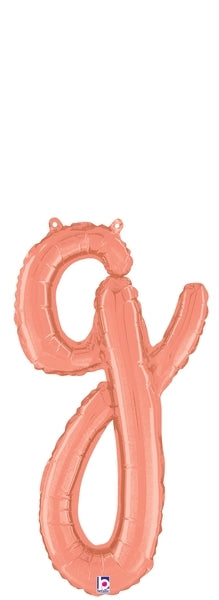 Script Letter G Rose Gold